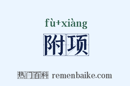 附项是什么意思的图片